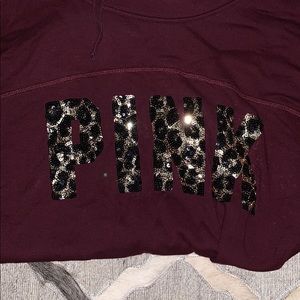 Cheetah Sequin Cowl Neck Hoodie